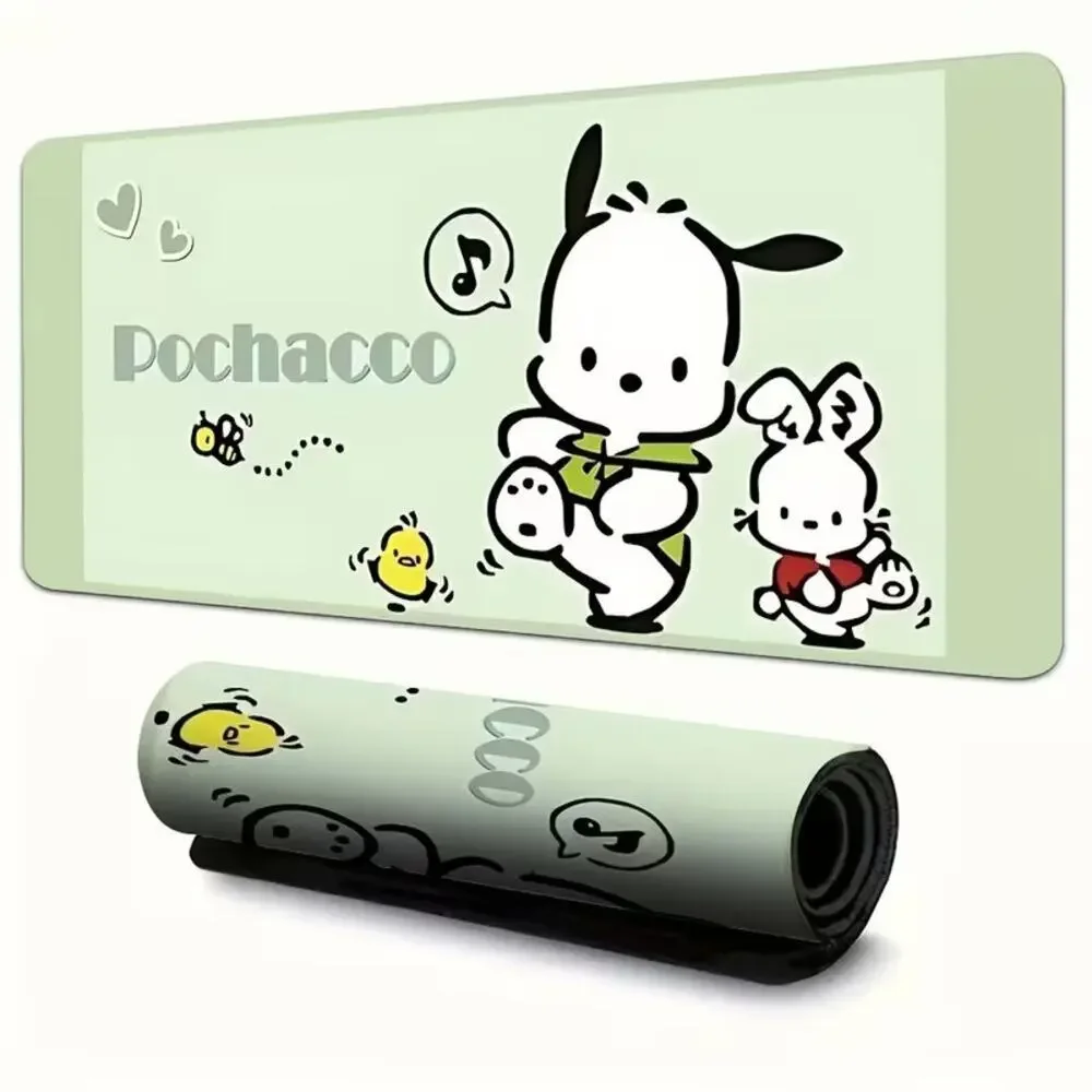 #PC-174 Pochacco Desk Mat - Green - 27.5x11.8in